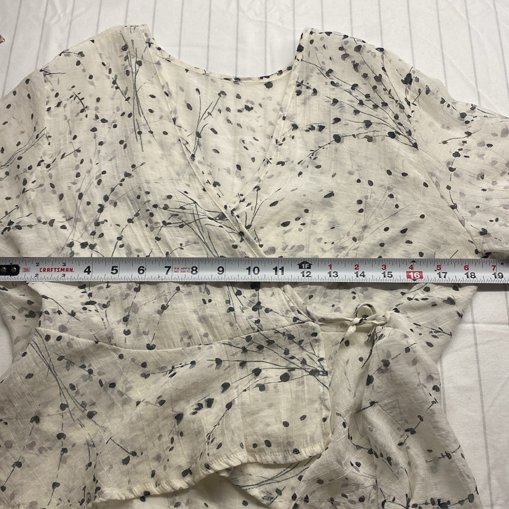 Flax Jeanne Engelhart 2 piece set,White and Black Patterned long sleeve Size S - Picture 10 of 15